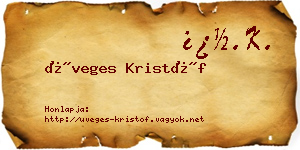 Üveges Kristóf névjegykártya